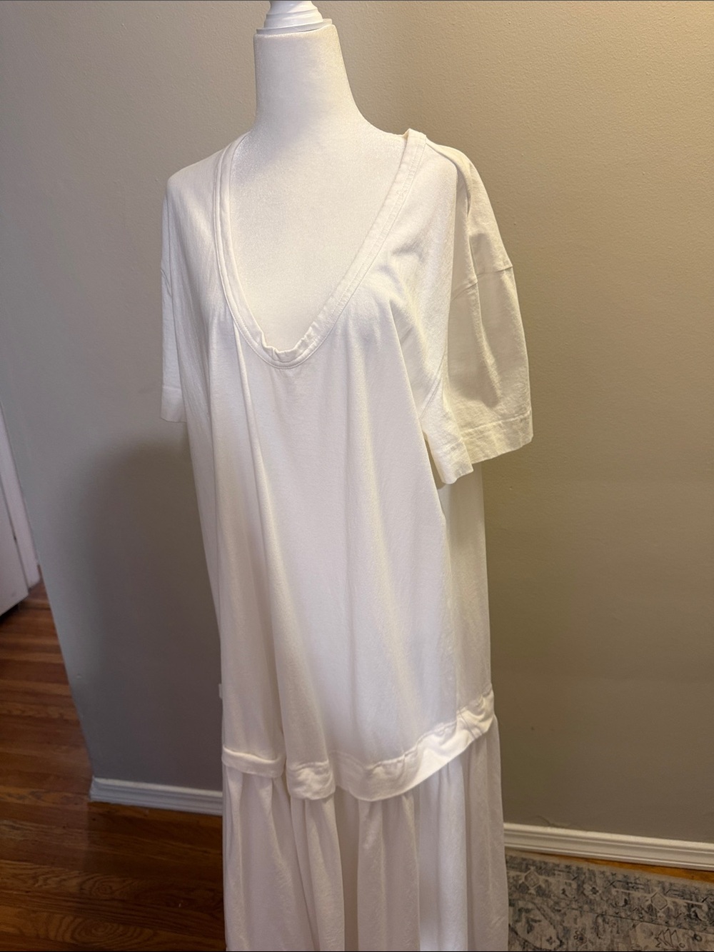 FREE PEOPLE White Short Sleeve Maxi Dress - Picture 2 of 7
